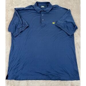 Clubhouse Collection Masters Polo Golf Shirt Men's XL Navy Blue Cotton S/S EUC